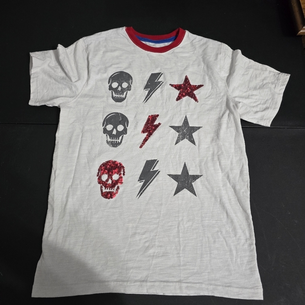 Wonder Nation Kids Graphic Tshirt With Skulls And Stars Size XXL 18